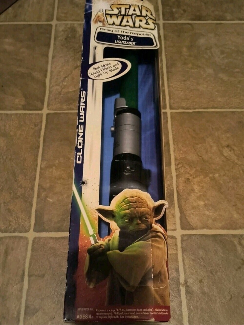 Star Wars Yoda's LightSaber Electronic Clone Wars Army of the Republic 2003 NEW